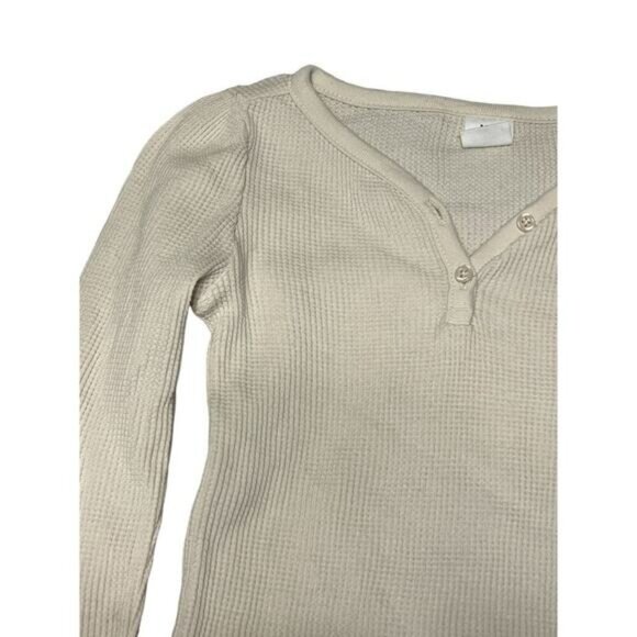Baby GAP Thermal Waffle Weave Cotton Top Girls Size 3 Ecru Cream - Picture 5 of 5
